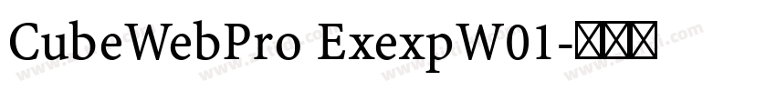 CubeWebPro ExexpW01字体转换
